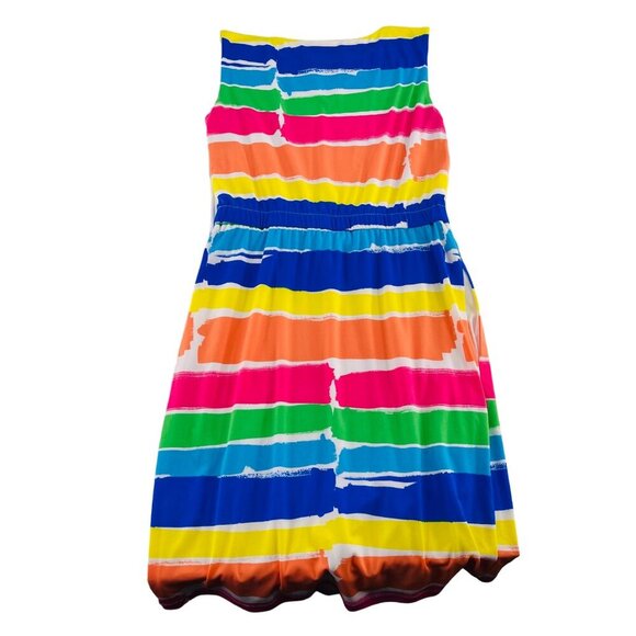 Ellen Tracy Womens Multi-Color Striped Sleeveless Dress Size 2 rainbow - Picture 5 of 5